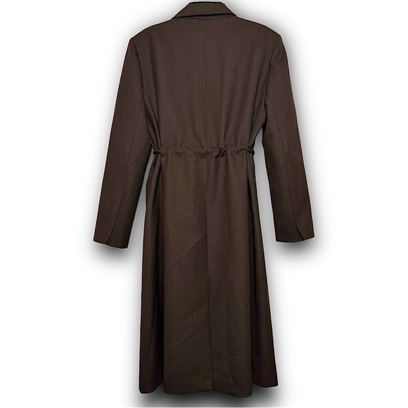 NWT BIANCA SPENDER Tie Waist Lightweight Wool Deadstock Long Duster Overcoat L - Picture 5 of 8